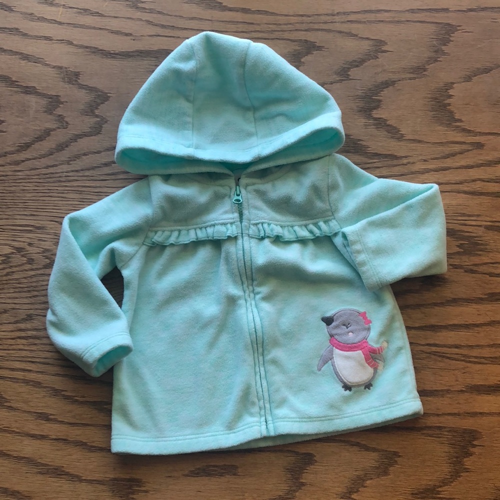 Child of Mine Mint Green, Zip-up Fleece Hoodie